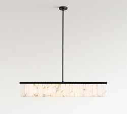 Windham Alabaster Linear Chandelier (49") - Zonesus