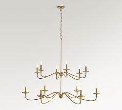 Lucca Iron Round 2-Tier Chandelier (48") - Zonesus