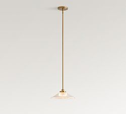 Cooper Flared Ribbed Glass Pendant (12") - Zonesus