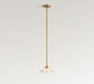 Cooper Flared Ribbed Glass Pendant (12") - Zonesus