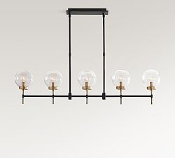 Camryn Glass Globe Linear Chandelier (49"-72") - Zonesus