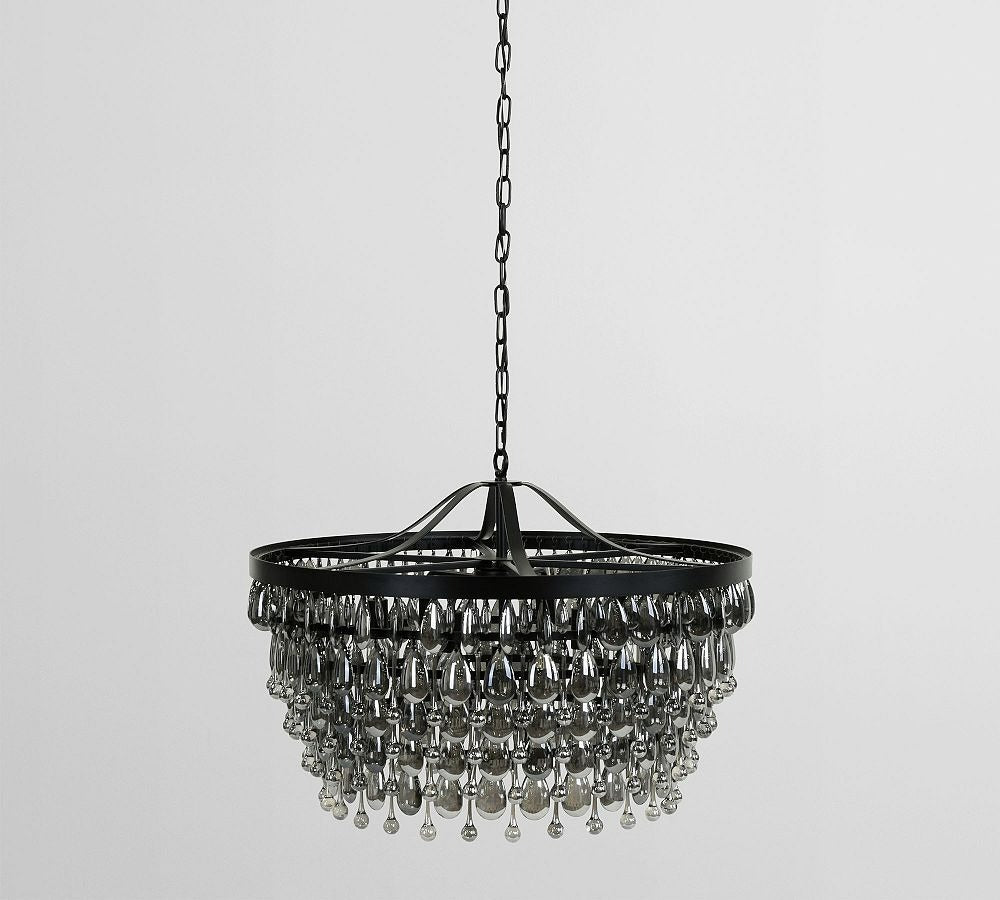 Ordman Crystal Round Chandelier 18" 28"D - Zonesus