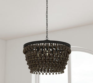 Ordman Crystal Round Chandelier 18" 28"D - Zonesus