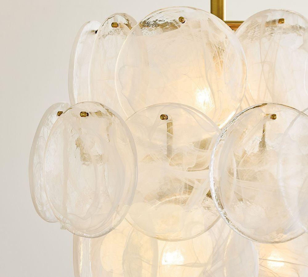 Riviera Glass Disc Pendant 16" - Zonesus