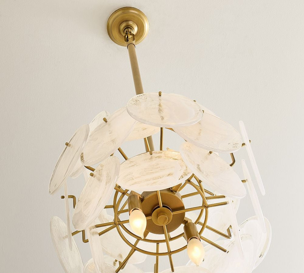 Riviera Glass Disc Pendant 16" - Zonesus