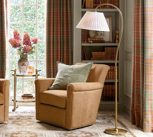 Baylor Pleated Shade Task Floor Lamp 64" - Zonesus