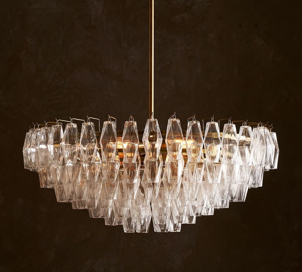 Florence Crystal Round Chandelier 29" 38" - Zonesus