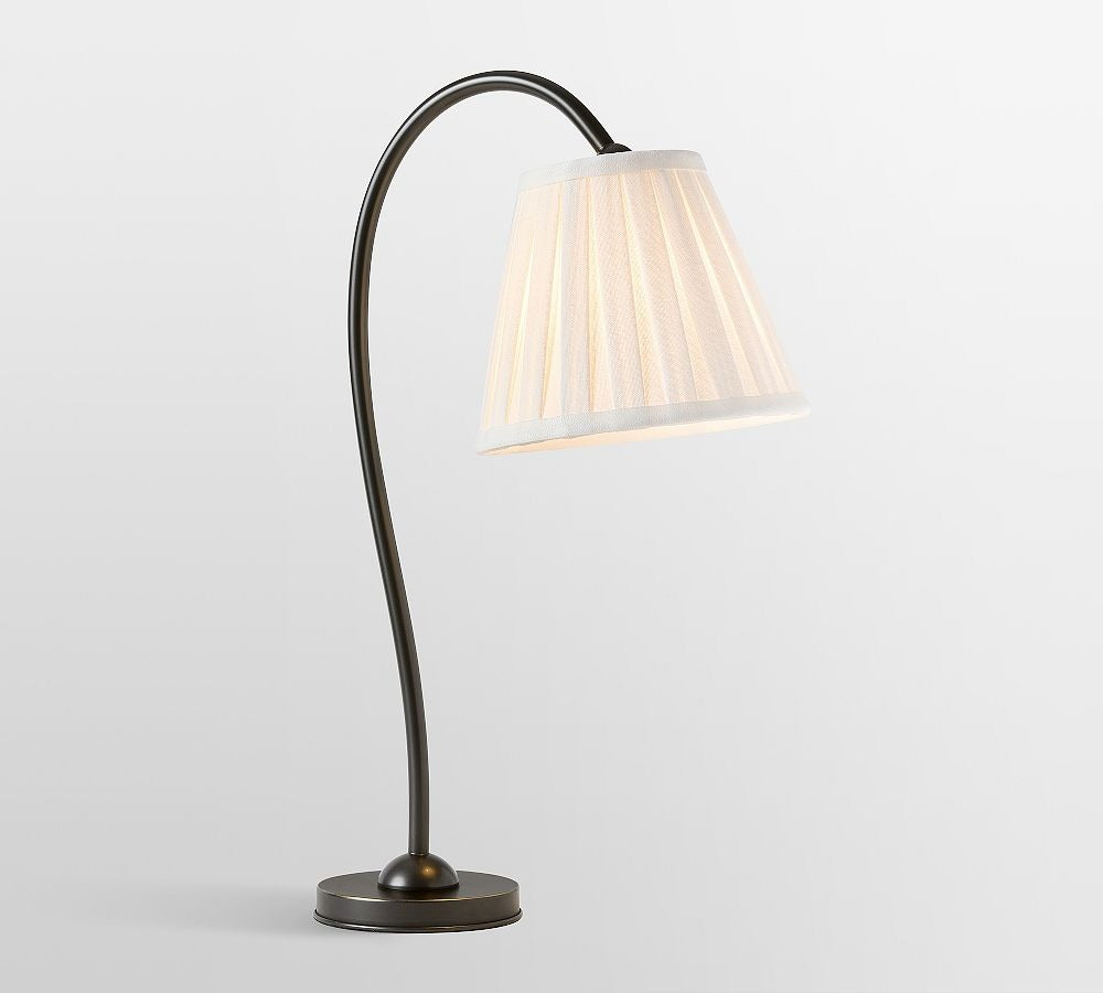 Baylor Pleated Shade Task Table Lamp 20" - Zonesus