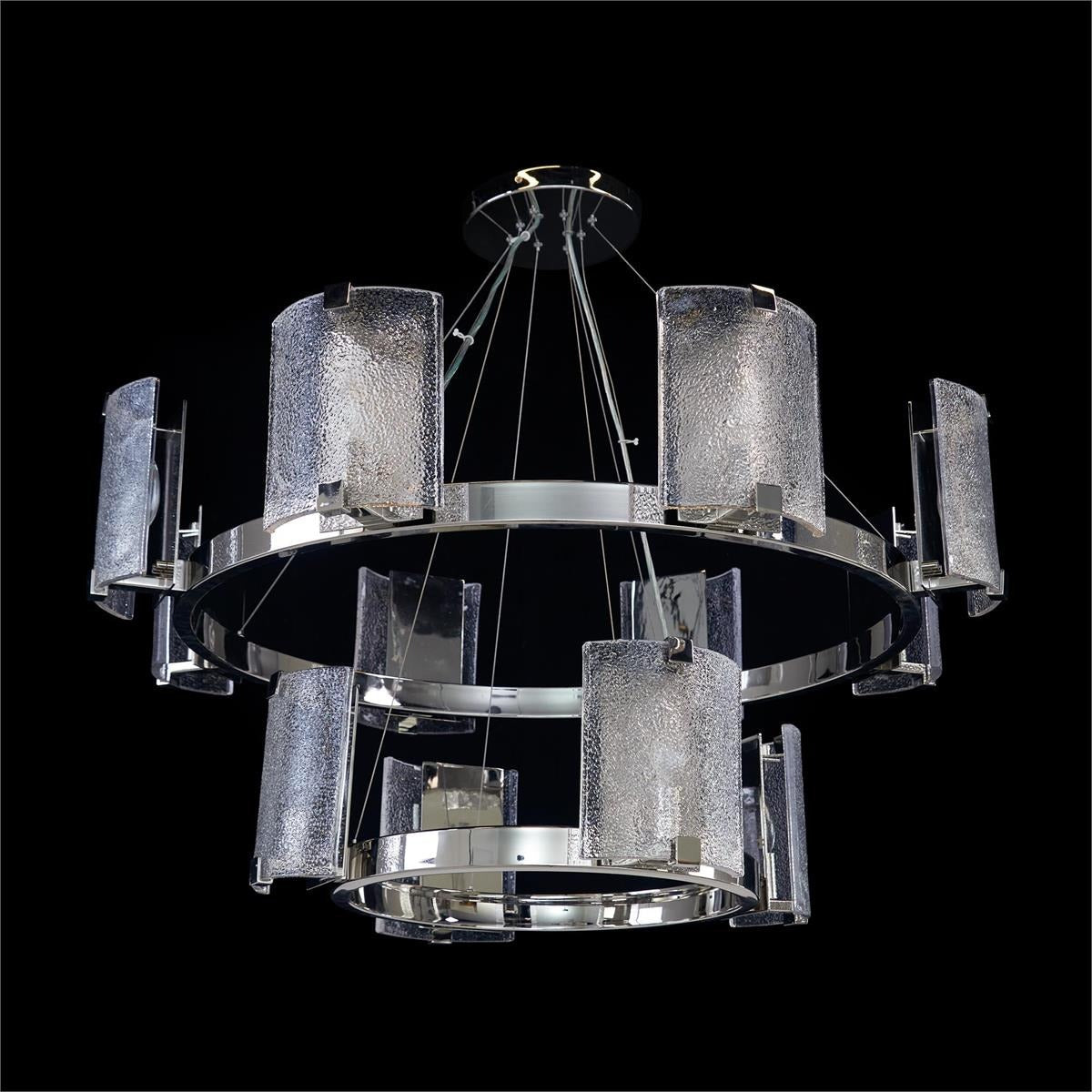 Claritas Ten-Light Horizontal Chandelier, Brass - Zonesus