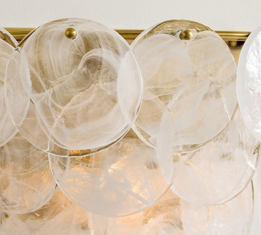 Riviera Glass Disc Sconce 13" - Zonesus
