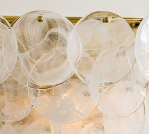 Riviera Glass Disc Sconce 13" - Zonesus