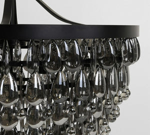 Ordman Crystal Round Chandelier 18" 28"D - Zonesus