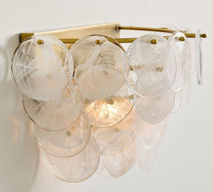 Riviera Glass Disc Sconce 13" - Zonesus