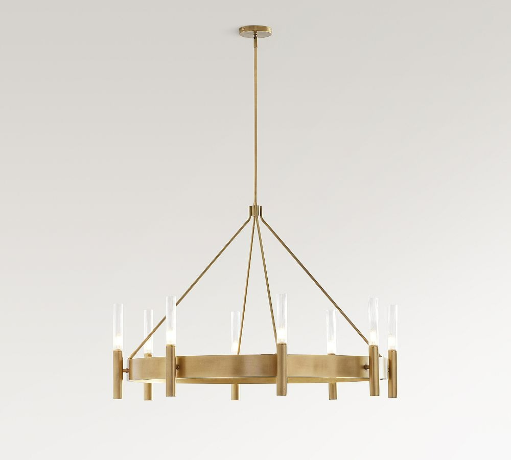 Somerset Metal Round Chandelier 44"D - Zonesus