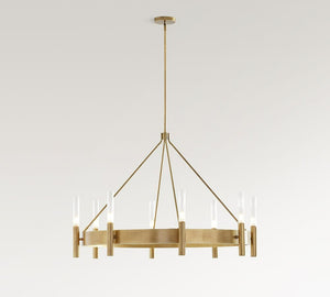 Somerset Metal Round Chandelier 44"D - Zonesus