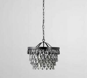 Ordman Crystal Round Chandelier 18" 28"D - Zonesus
