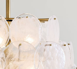 Riviera Glass Disc Chandelier 26" - Zonesus