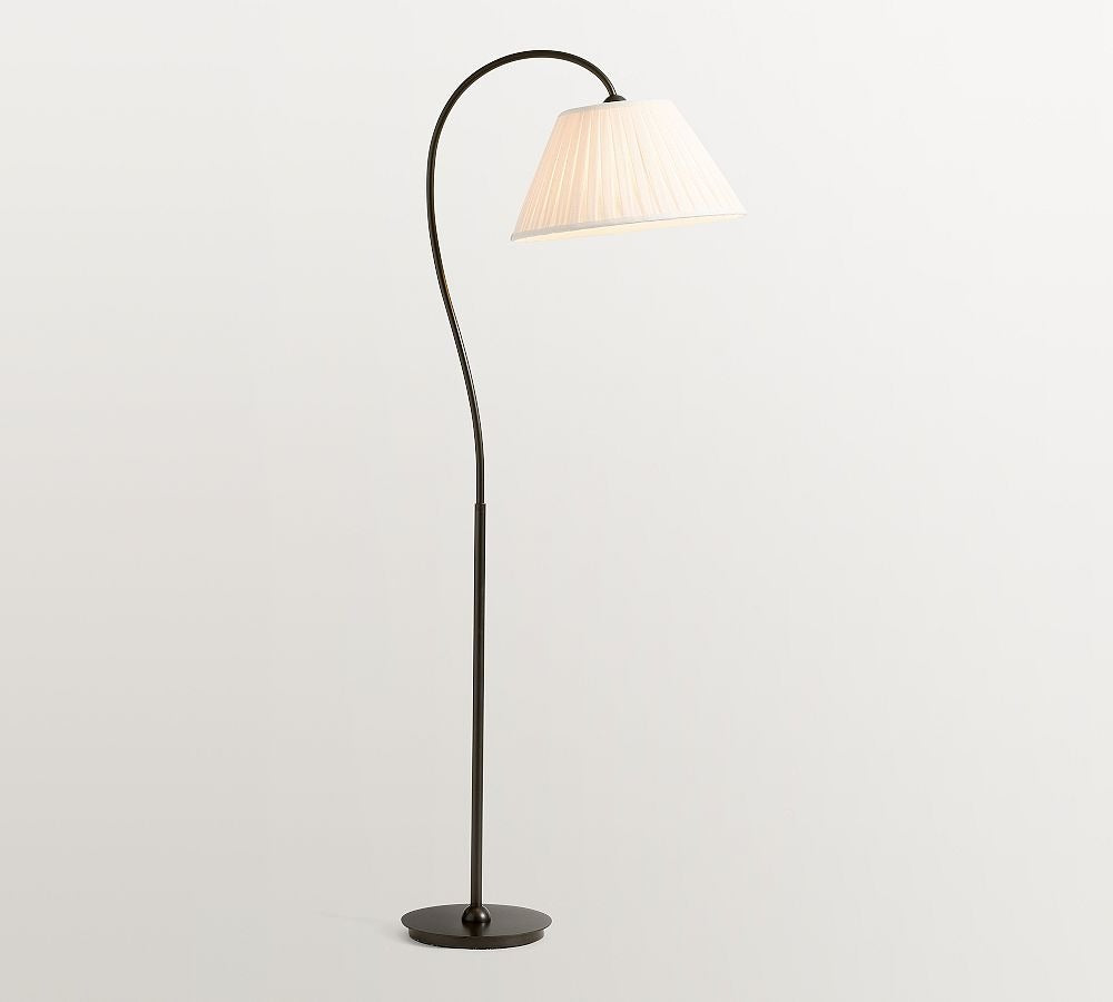 Baylor Pleated Shade Task Floor Lamp 64" - Zonesus