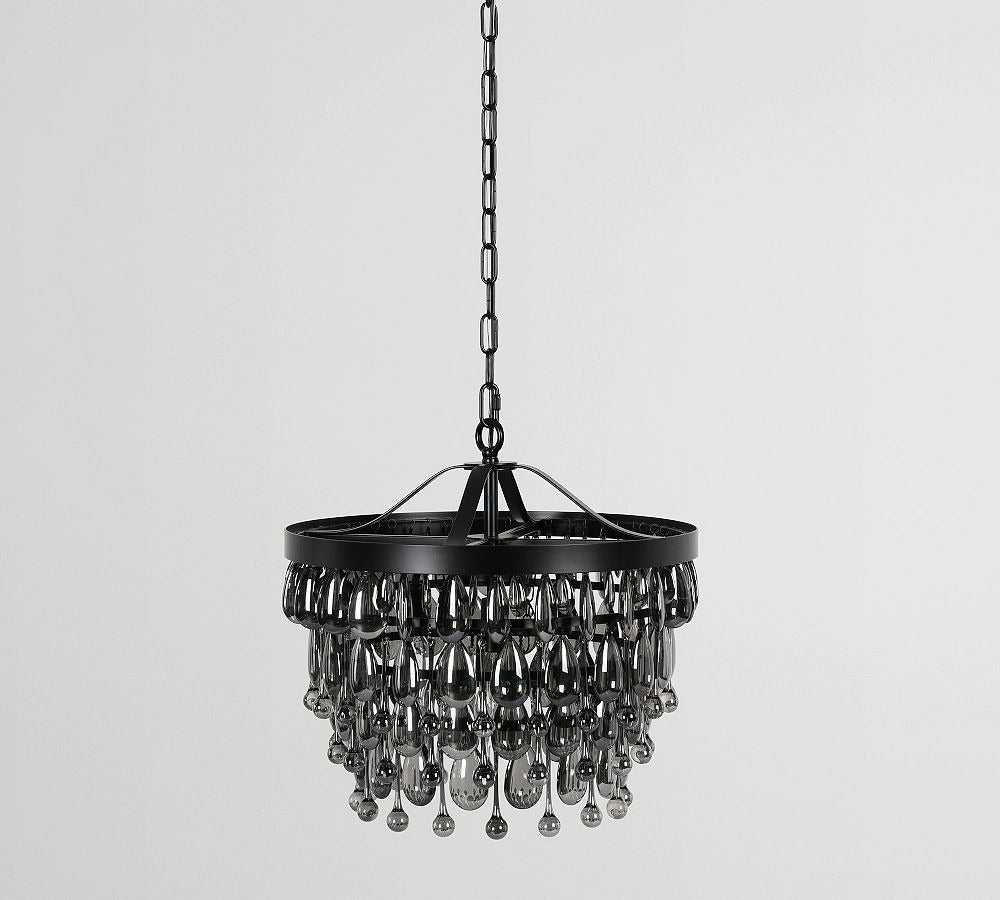 Ordman Crystal Round Chandelier 18" 28"D - Zonesus