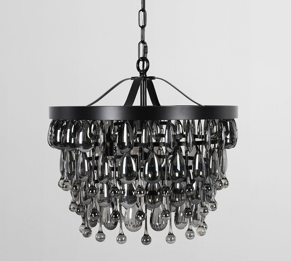 Ordman Crystal Round Chandelier 18" 28"D - Zonesus