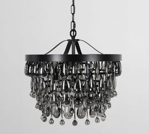 Ordman Crystal Round Chandelier 18" 28"D - Zonesus