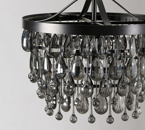 Ordman Crystal Round Chandelier 18" 28"D - Zonesus