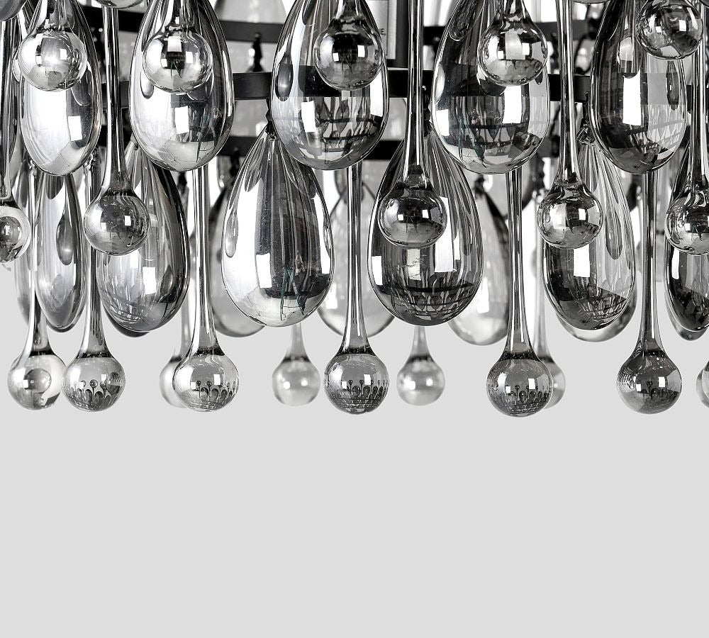 Ordman Crystal Round Chandelier 18" 28"D - Zonesus