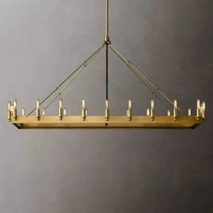 Caminon Vintage Filament Rectangular Chandelier 41“ 52" - Zonesus