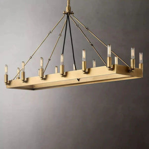 Caminon Vintage Filament Rectangular Chandelier 41“ 52" - Zonesus