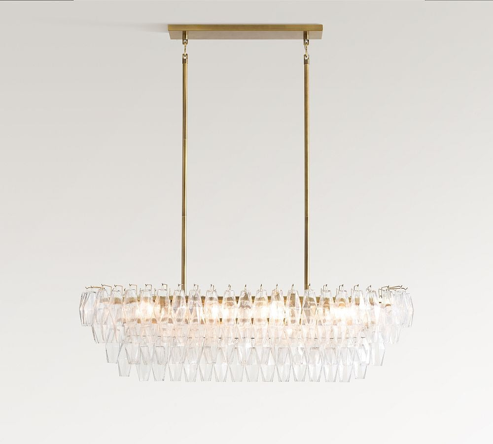 Florence Crystal Linear Chandelier 50" - Zonesus