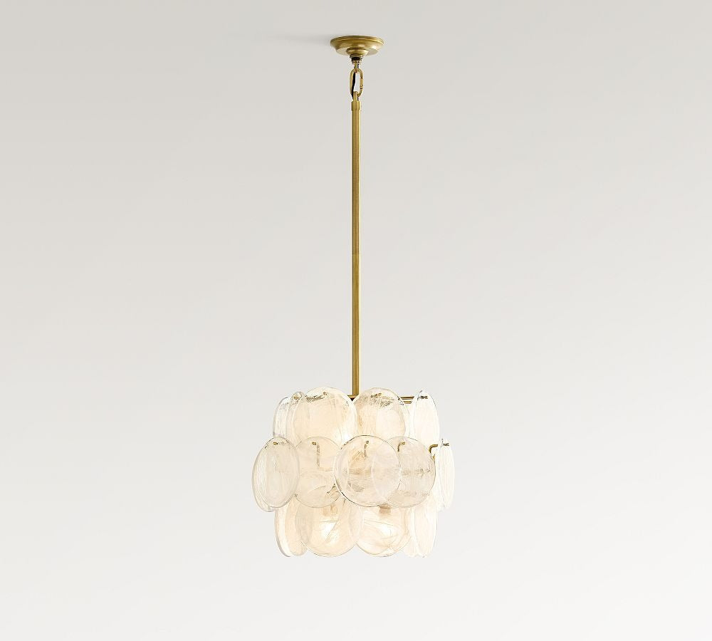 Riviera Glass Disc Pendant 16" - Zonesus
