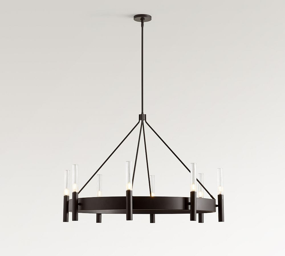 Somerset Metal Round Chandelier 44"D - Zonesus