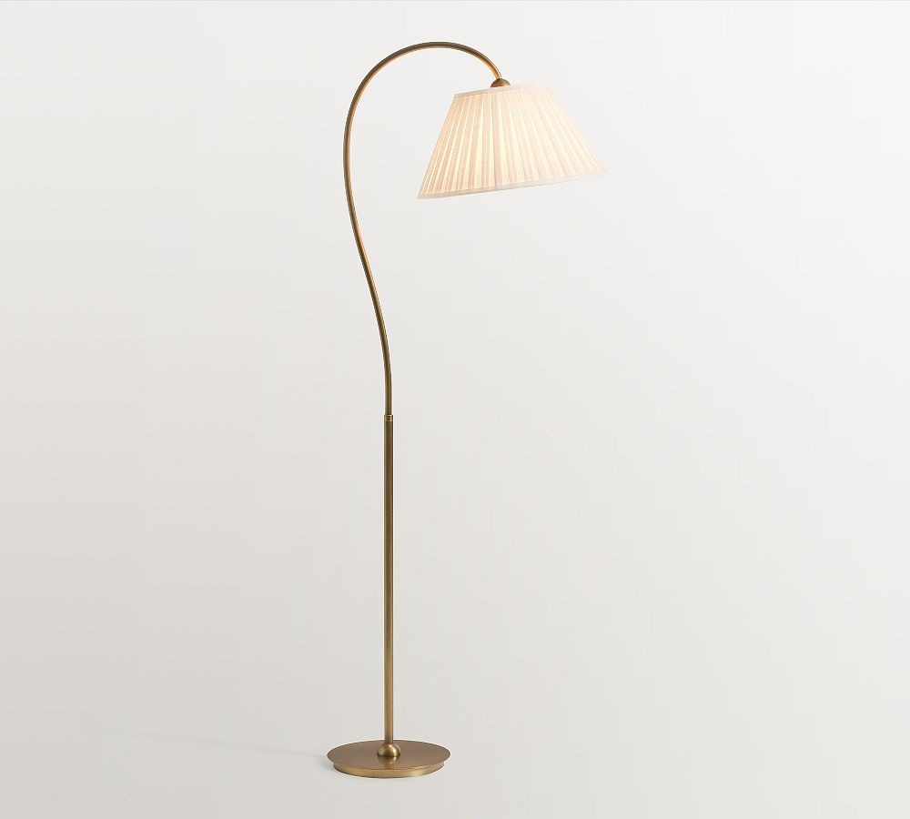 Baylor Pleated Shade Task Floor Lamp 64" - Zonesus