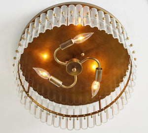 Mallory Crystal Round Flush Mount 18" - Zonesus