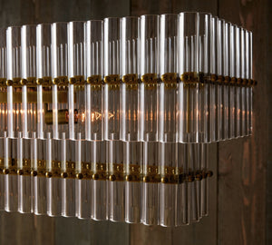 Mallory Crystal Linear Chandelier 54.4" - Zonesus