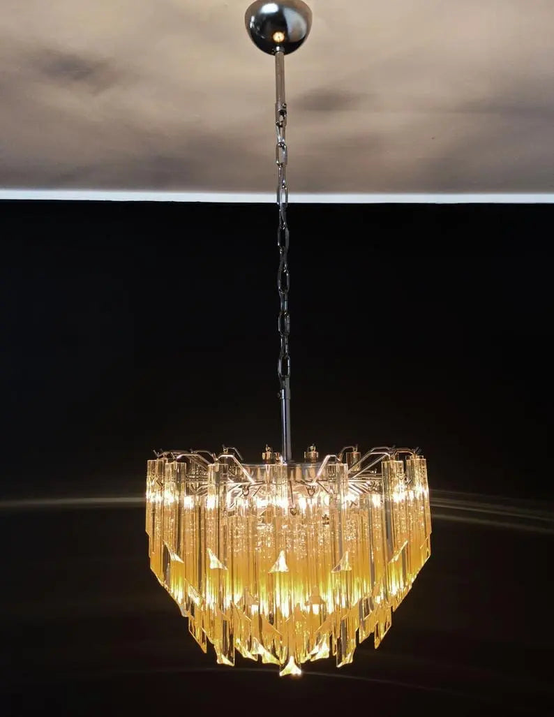 Murano Chandelier – 107 prisms – Yellow - Zonesus