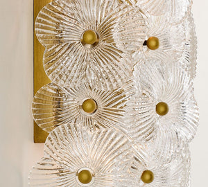 Nicolette Glass Floral Sconce (15") - Zonesus