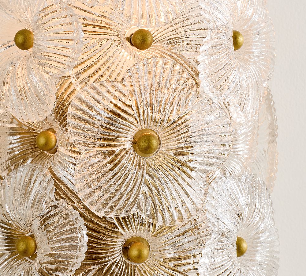 Nicolette Glass Floral Sconce (15") - Zonesus