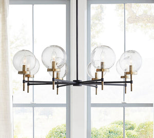 Camryn Glass Globe Round Chandelier (36") - Zonesus