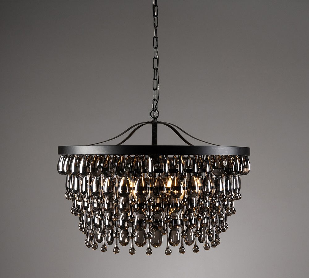 Ordman Crystal Round Chandelier (28") - Zonesus