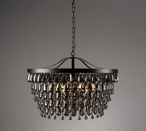 Ordman Crystal Round Chandelier (28") - Zonesus