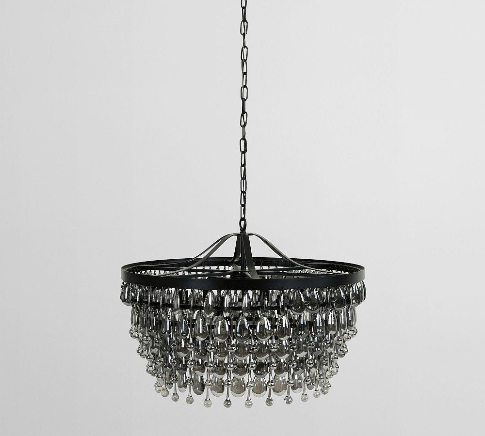 Ordman Crystal Round Chandelier (28") - Zonesus