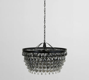 Ordman Crystal Round Chandelier (28") - Zonesus