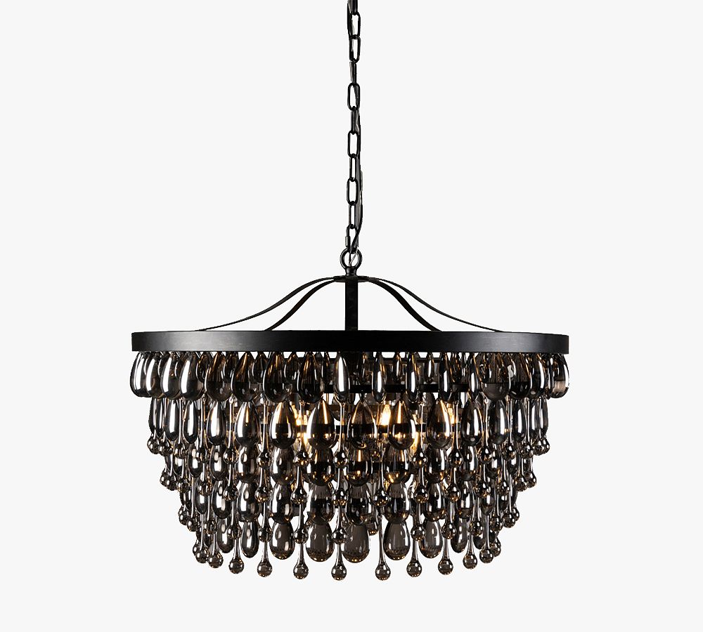 Ordman Crystal Round Chandelier (28") - Zonesus