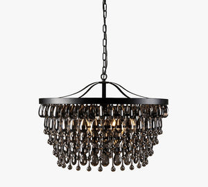 Ordman Crystal Round Chandelier (28") - Zonesus