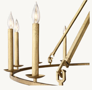 19TH C. ENGLISH OPENWORK ROUND CHANDELIER 60" - Zonesus