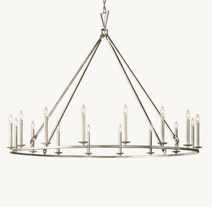 19TH C. ENGLISH OPENWORK ROUND CHANDELIER 60" - Zonesus