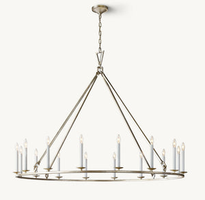 19TH C. ENGLISH OPENWORK ROUND CHANDELIER 60" - Zonesus