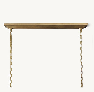 19TH C. ENGLISH OPENWORK RECTANGULAR CHANDELIER 72" - Zonesus