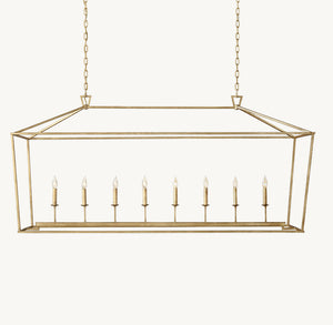 19TH C. ENGLISH OPENWORK RECTANGULAR CHANDELIER 72" - Zonesus